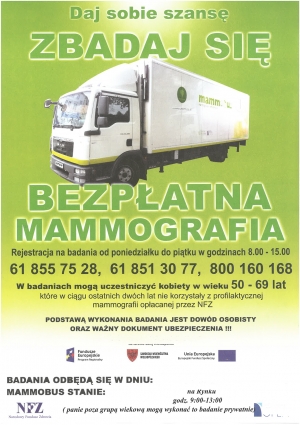 BEZPŁATNE BADANIA MAMMOGRAFEM