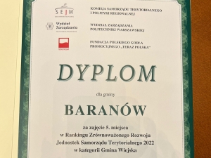 5. MIEJSCE W RANKINGU ZRÓWNOWAŻONEGO ROZWOJU