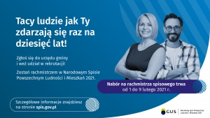 Plakat informacyjny o Narodowym Spisie Powszechnym 2021