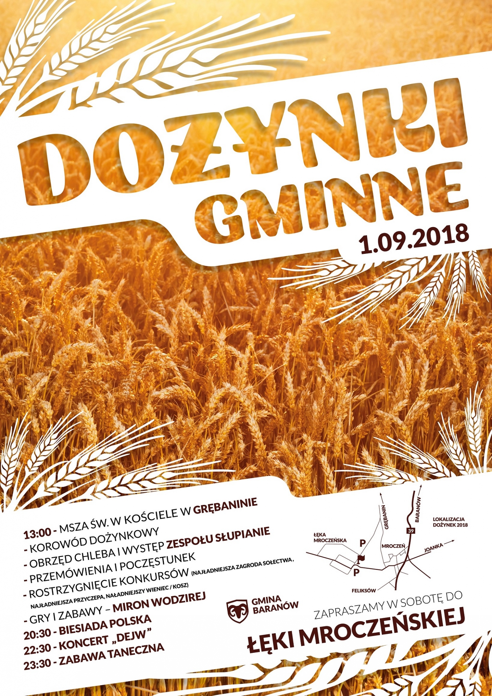 Dożynki Gminne w Łęce Mroczeńskiej!